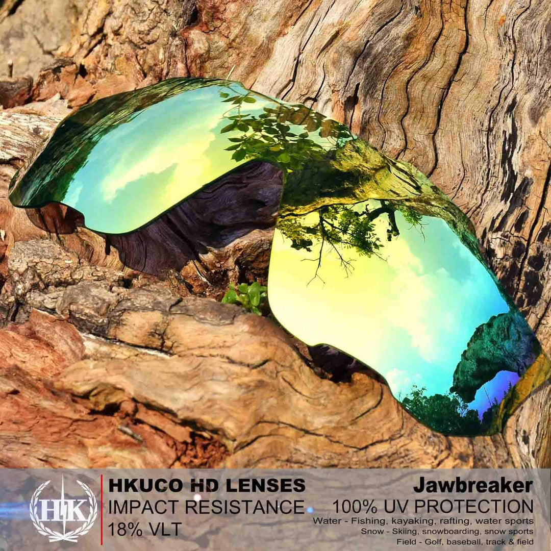 HKUCO Plus Mens Replacement Lenses for Oakley Jawbreaker - 2 Pair