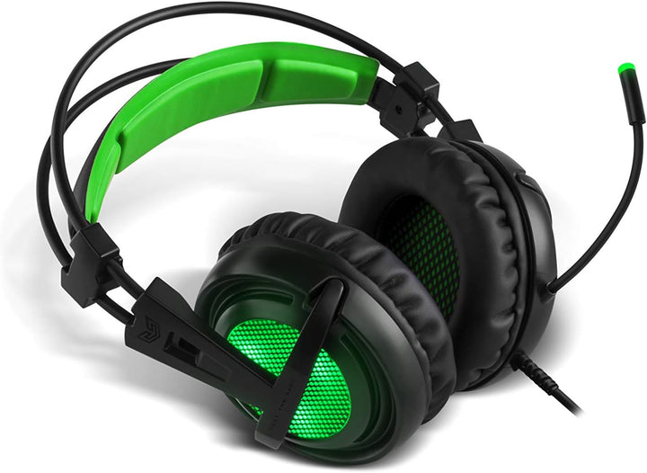 BG Xonar-X6 Binaural Headset, Schwarz, Grün, Kopfhörer – Kopfhörer (Spielkonsole/PC/Spiele, Binaural
