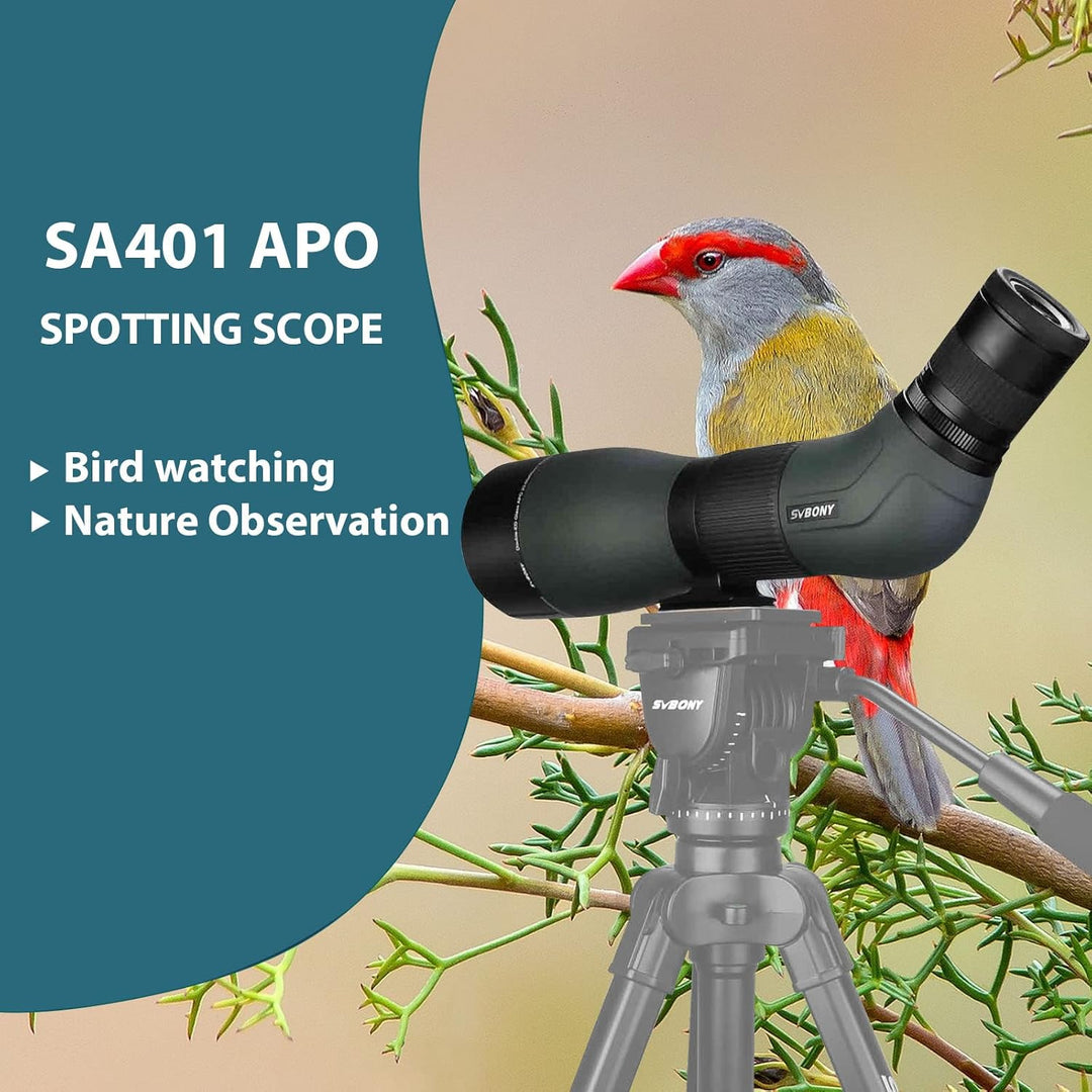 Svbony SA401 APO Spektiv, 20-60x85mm, Doppel-ED-Glas FMC, Präziser Fokus, Wasserdichtes Abgewinkelte
