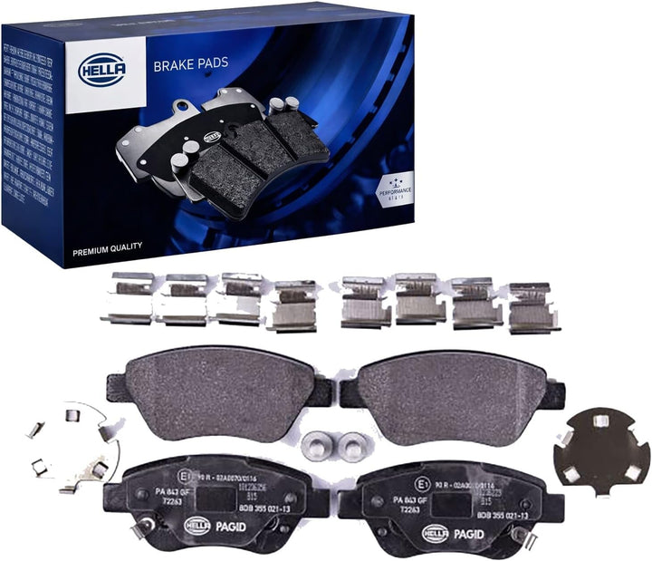 HELLA PAGID 8DB 355 021-131 Bremsbelagsatz - T2263 - Dicke/Stärke: 17mm - Bremssystem: Bosch - mit a