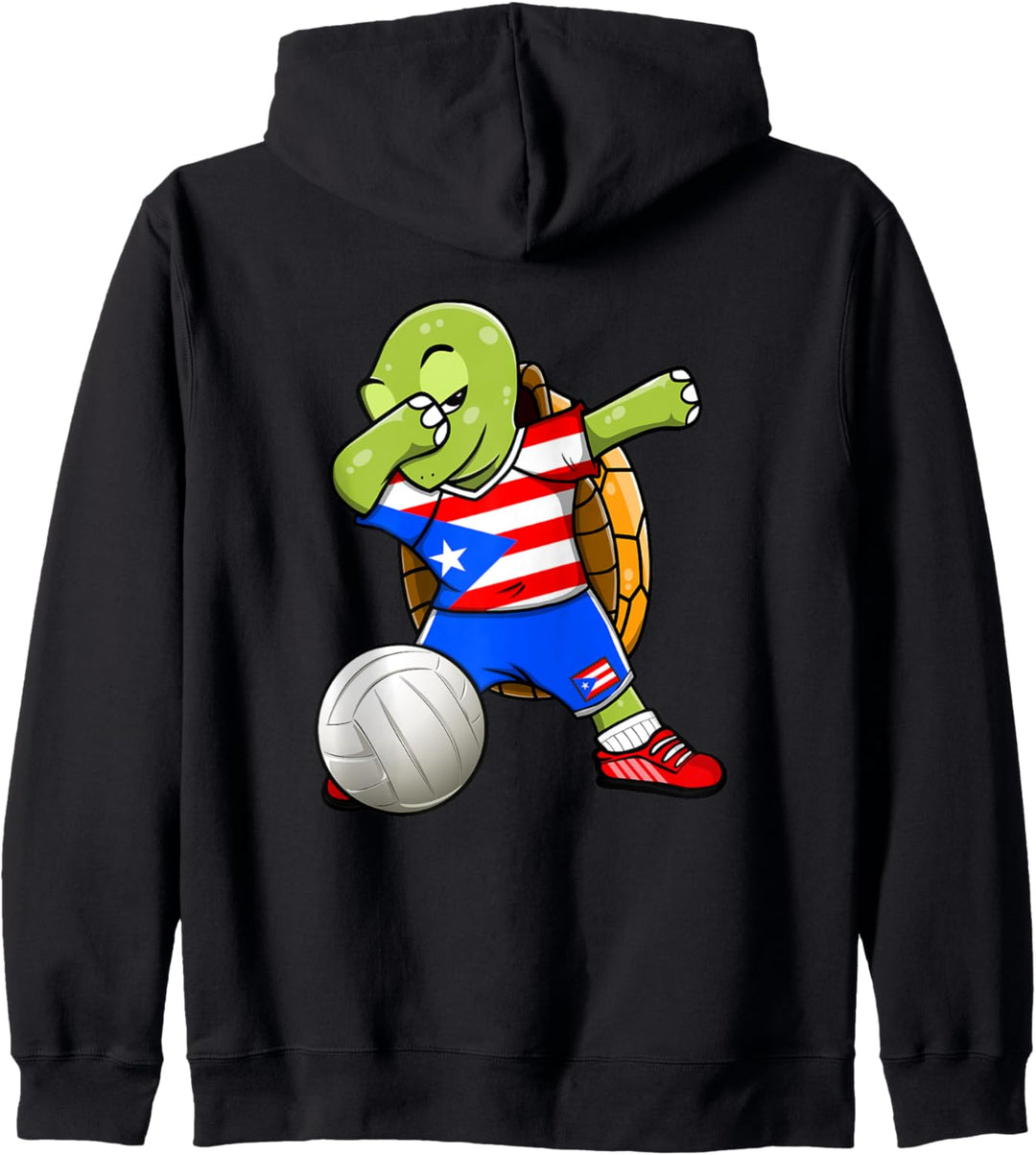Dabbing Turtle Puerto Rico Volleyball Fans Trikot Sport Flagge Kapuzenjacke