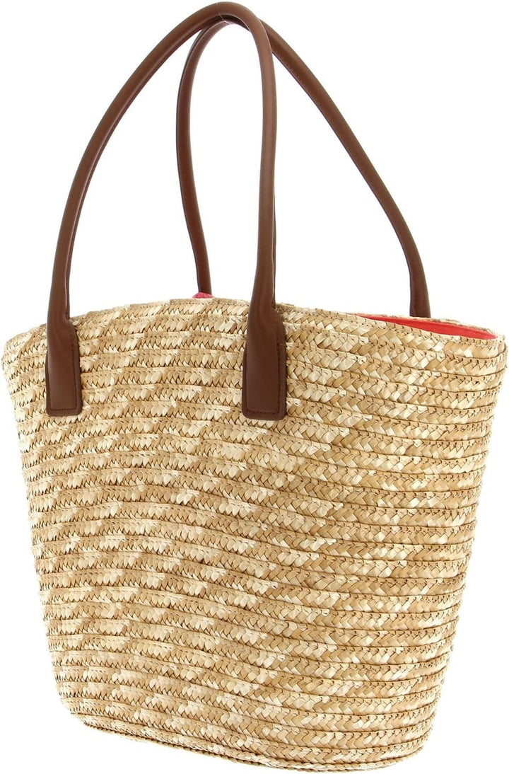Mandarina Duck Damen Seashell Straw Bag Coral, Coral