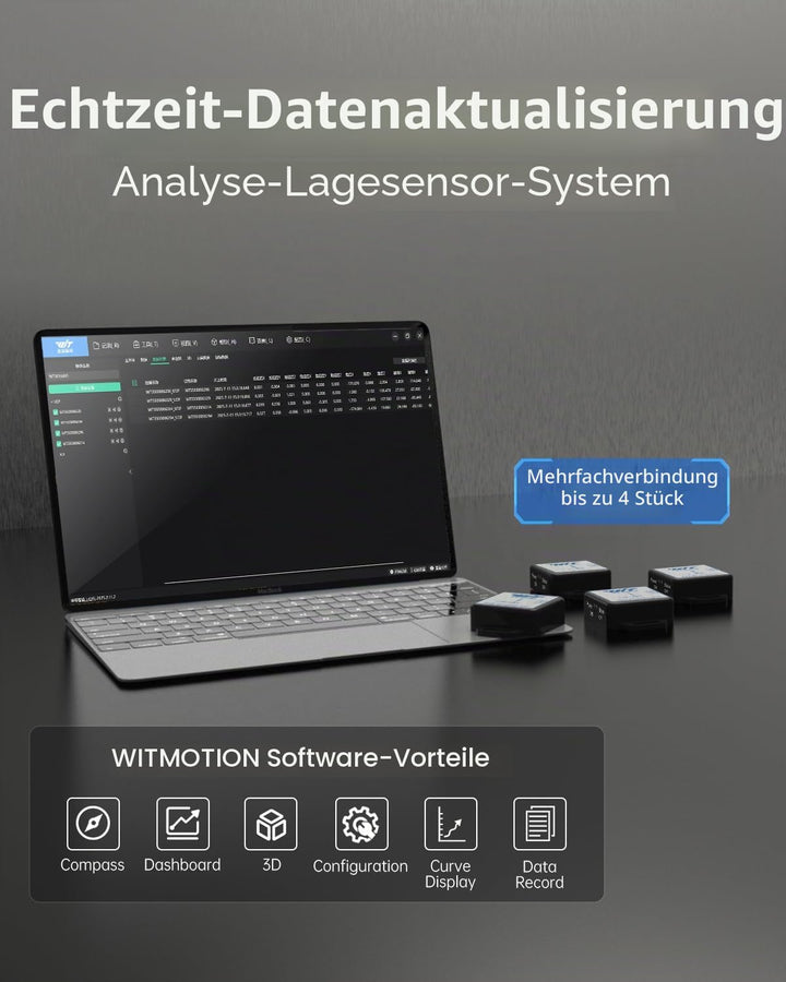 WitMotion WT901WIFI Generation 3 9-Achsen-Beschleunigungsmesser, 3-Achsen-Winkelgeschwindigkeit+ Bes