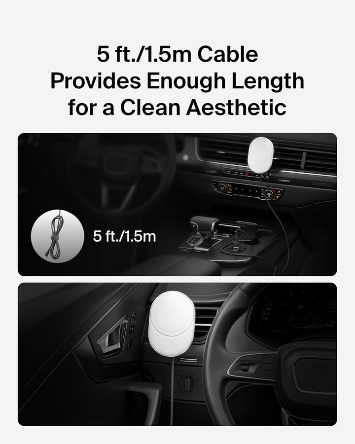Belkin BoostCharge Pro magnetisches kabelloses Kfz-Ladegerät mit Qi2 (15 W), MagSafe-kompatibles Aut