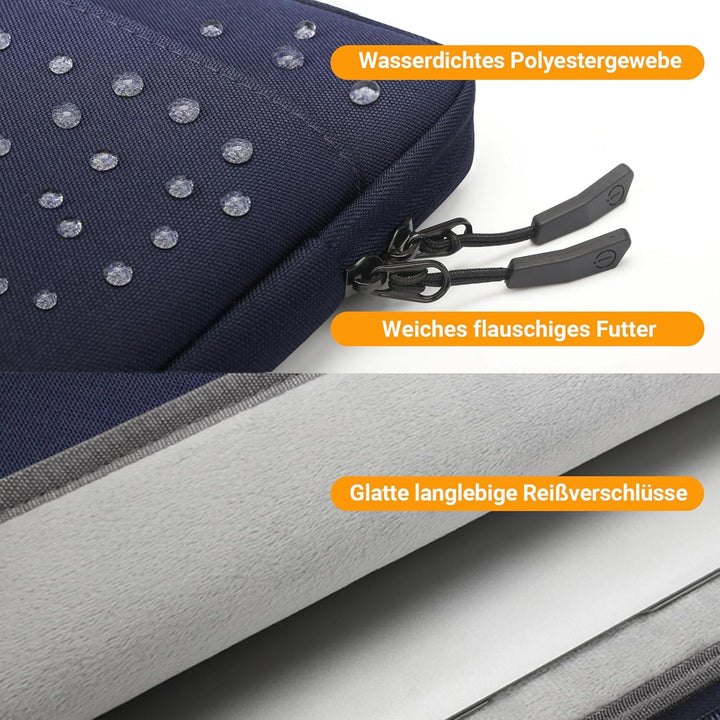 TECOOL 14 Zoll Laptoptasche Hülle für 14 Zoll Acer Asus Dell Lenovo Thinkpad Ideapad HP Notebook Chr