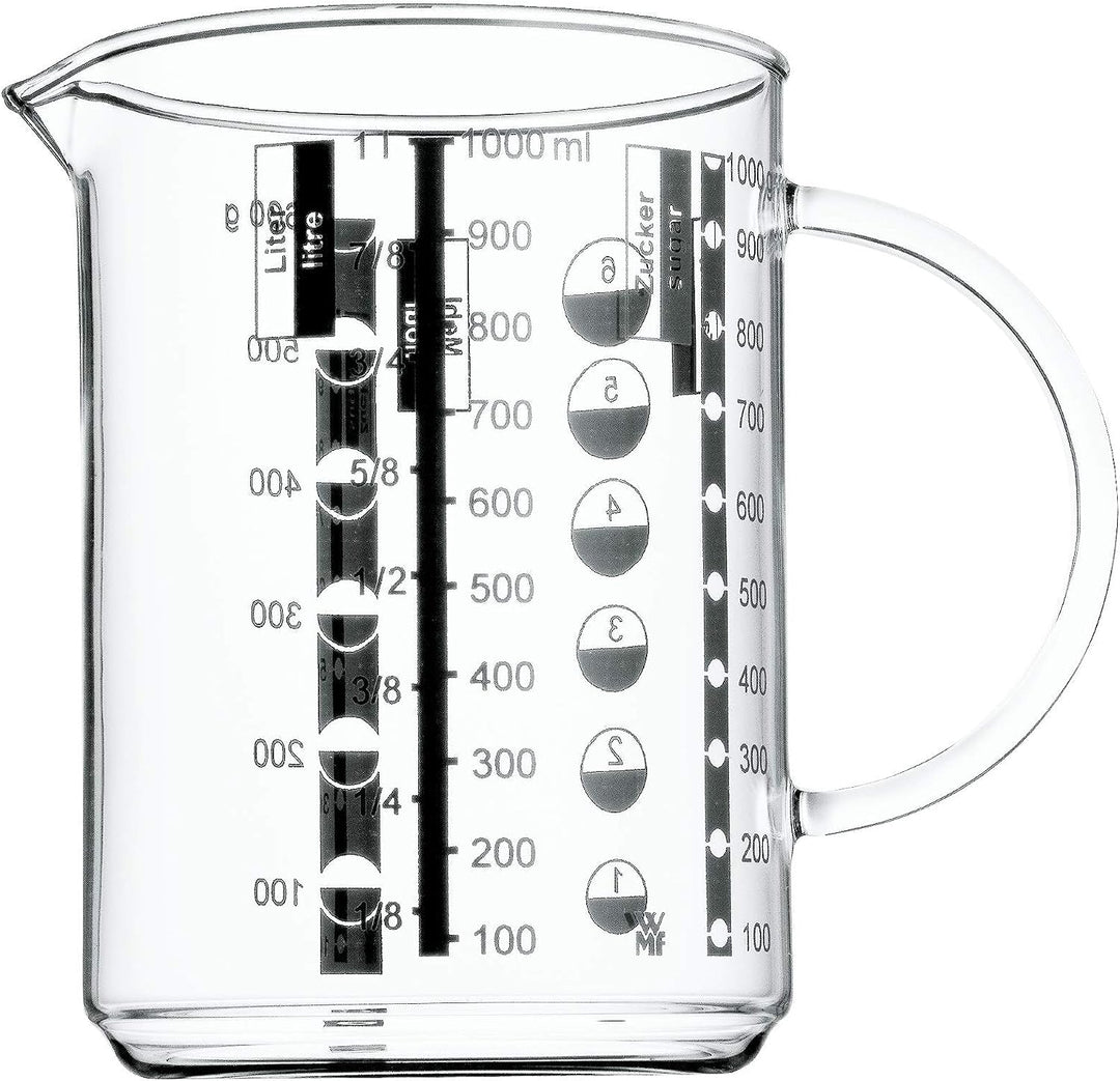 WMF Spätzle-Profi 35 x 14 cm, Spätzlereibe mit Teigschaber, Spätzlehobel & Gourmet Glas Messbecher 1