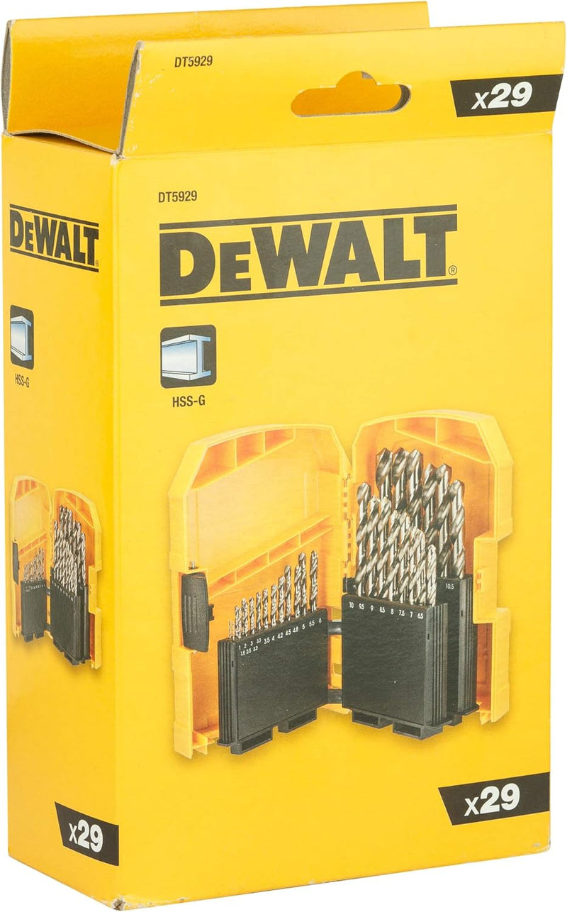 DeWalt DT5929-QZ Kobalt-Metallbohrerset (29-teilig) in Plastikkassette Set of 29, Set of 29