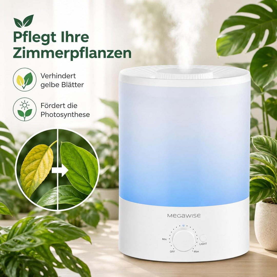 H1-XIT (Weiss) MEGAWISE 3.5L Kühlnebel Luftbefeuchter mit Top Refill, grosse Kapazität, einfach sich