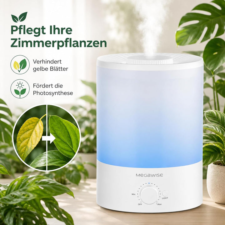 H1-XIT (Weiss) MEGAWISE 3.5L Kühlnebel Luftbefeuchter mit Top Refill, grosse Kapazität, einfach sich