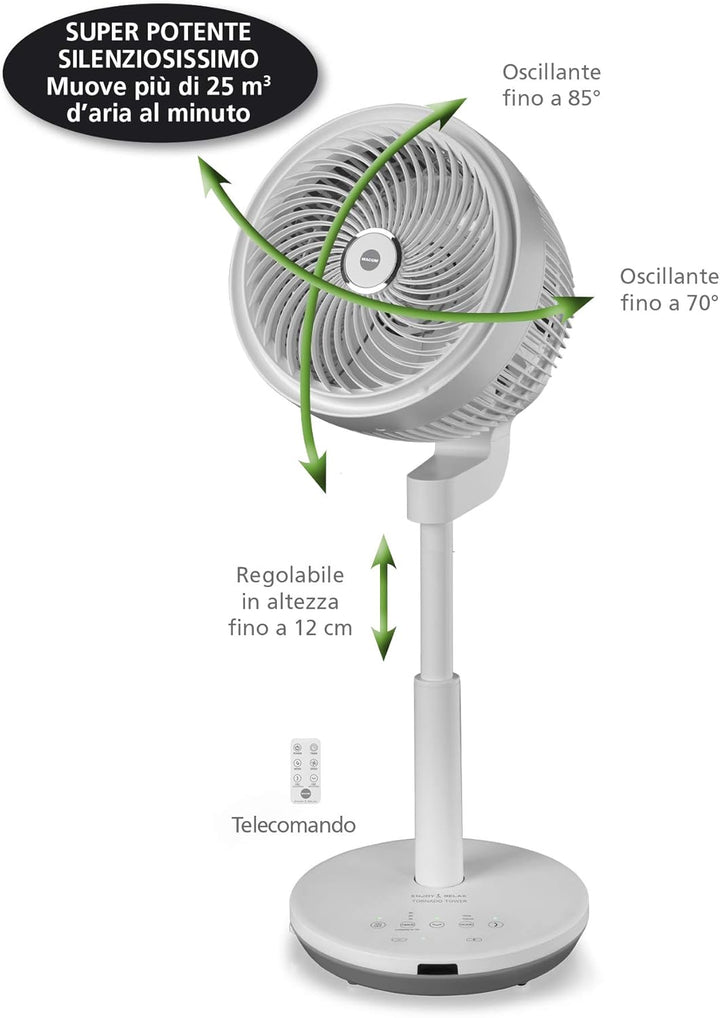 Macom Enjoy & Relax 992 Tornado Tower, Standventilator, Weiss