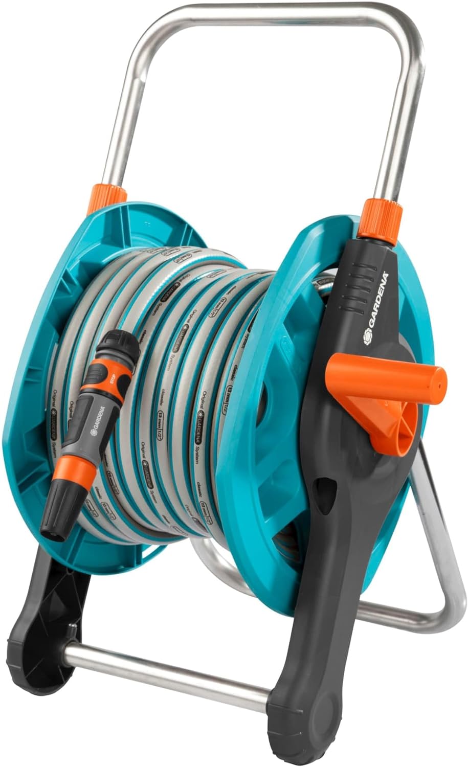 Gardena Portamanguera equipado Se vende equipado Con 20 m de manguera de Ø13 mm (1/2”), y
