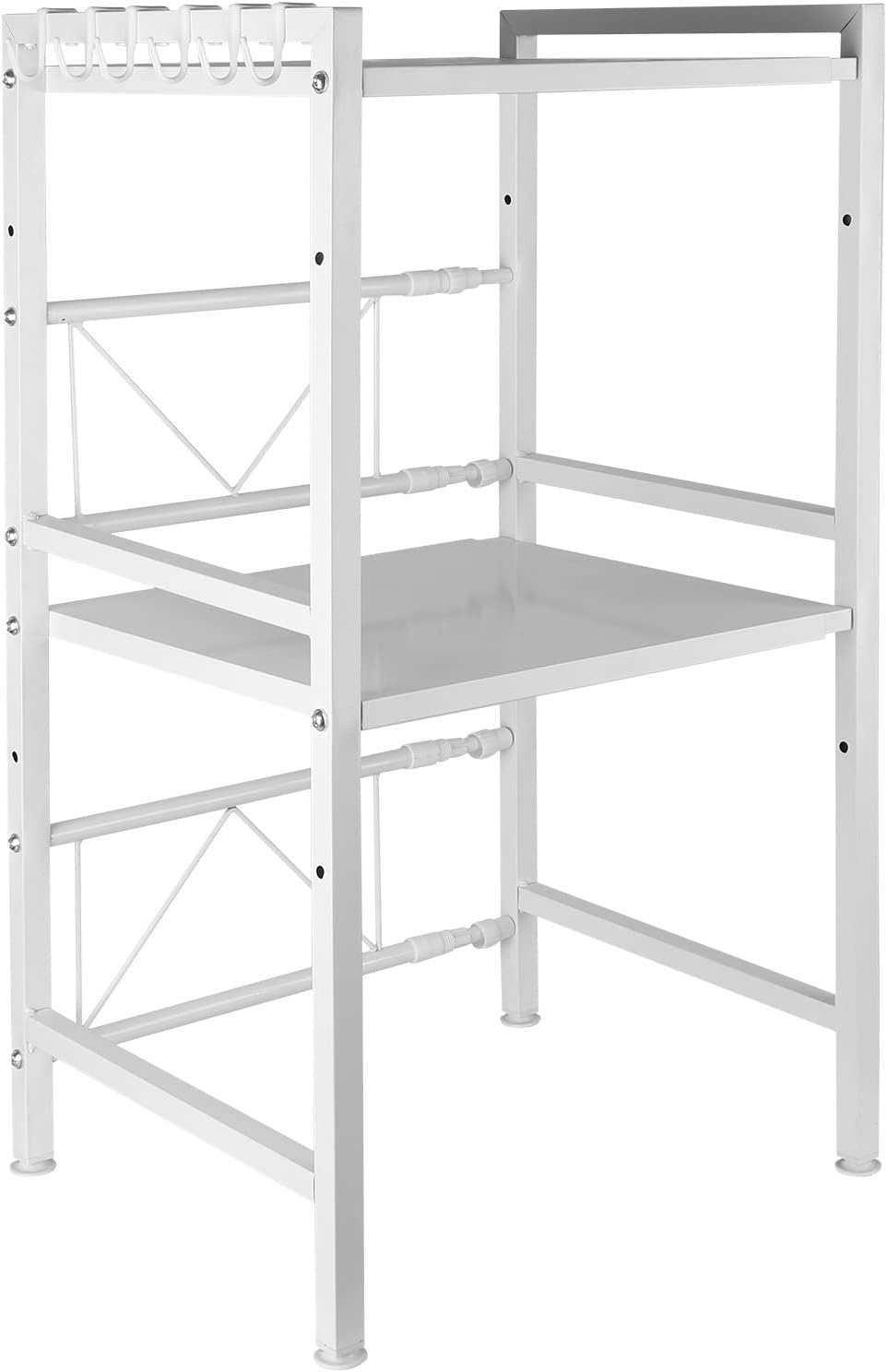 Drumm Expandable Metallhalterung 2-lagiges Mikrowellenherd Rack Expandable Form für Gewürze, Konserv