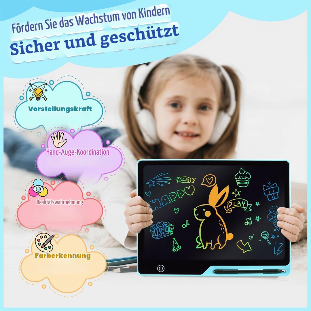LCD-Schreibtablett für Kinder, Wiederaufladbare 16 Zoll Maltafel Zeichentafel, Vorschule Lernen Spie