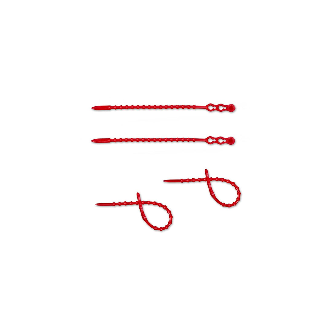 MASHPAPER 100er Pack Wiederverwendbare Rote Kabelbinder - 120mm Blitzbinder Rasterschlaufen, Robust