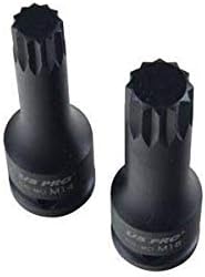 Us Pro by Bergen B1401 Steckschlüssel-Set, 1,27 cm (1/2 Zoll), M5-M18 Bits Cr-Mo 80 mm Länge