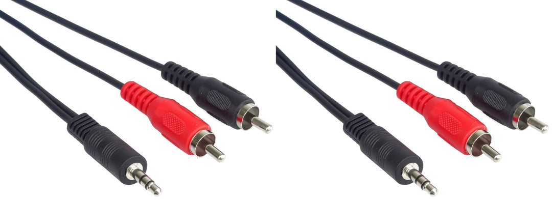 PremiumCord Klinke auf Cinch Y Kabel 10m, Klinkenstecker 3,5mm auf 2x Cinch RCA Stecker, Jack zu RCA