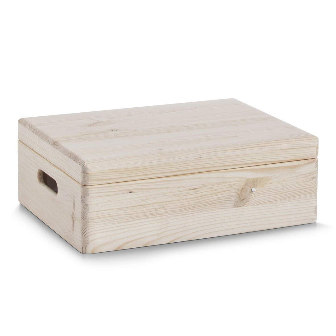 Zeller 13326 Kiste, Holz, Natur, Beige 40 x 30 x 14 cm, 40 x 30 x 14 cm
