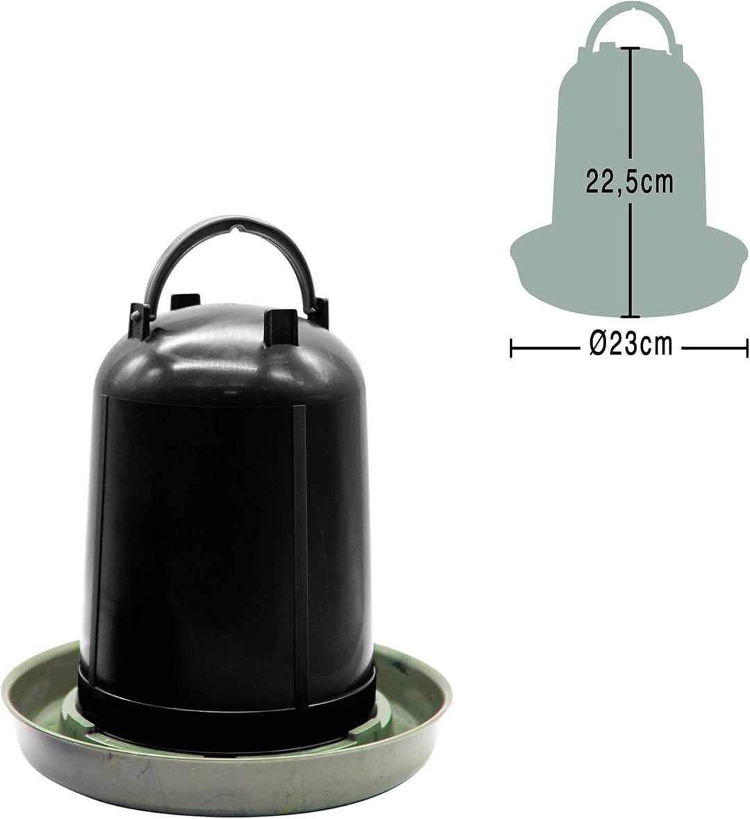FINCA CASAREJO Pack Futtertrog 2 Kg + Tränke 3 L für Hühner und anderes Geflügel - Futtertrog und Tr