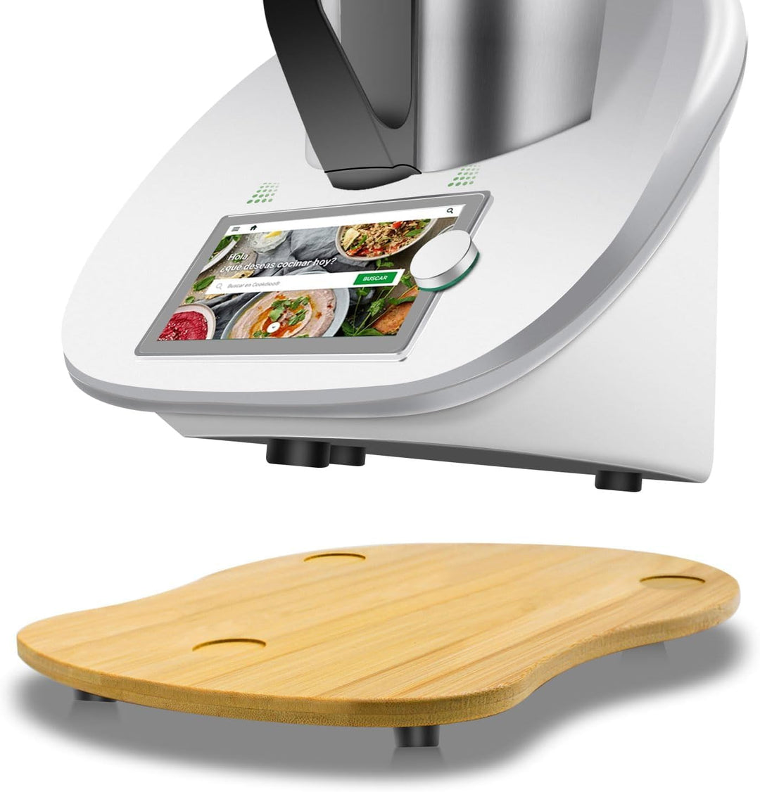 Gleitbrett für Thermomix TM6 TM5, Bambus Schnelles Bewegen Gleitbrett für Thermomix Vorwerk Küchenma