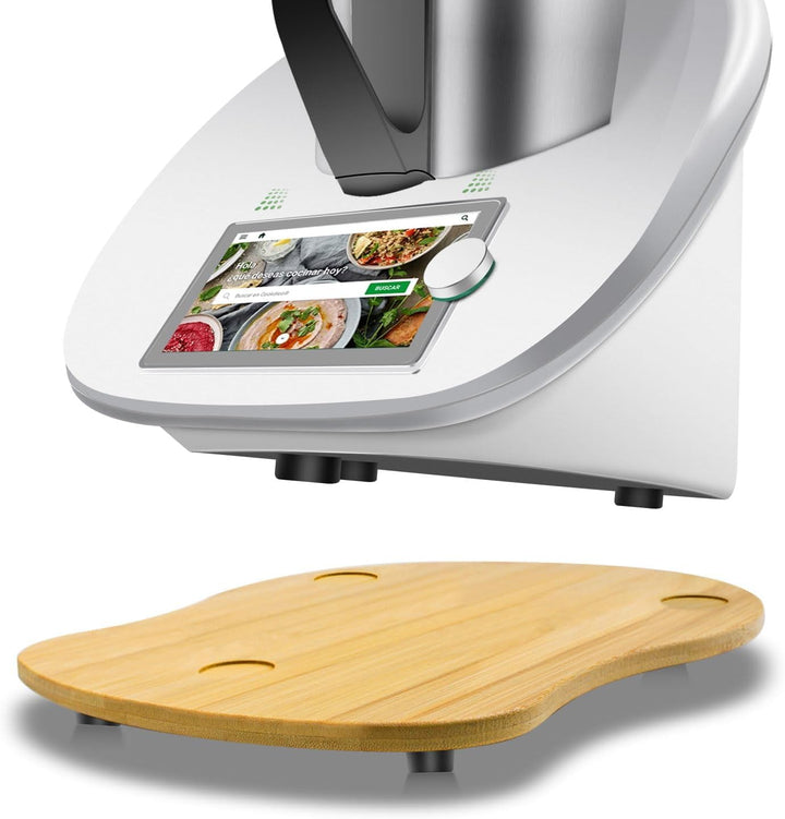 Gleitbrett für Thermomix TM6 TM5, Bambus Schnelles Bewegen Gleitbrett für Thermomix Vorwerk Küchenma