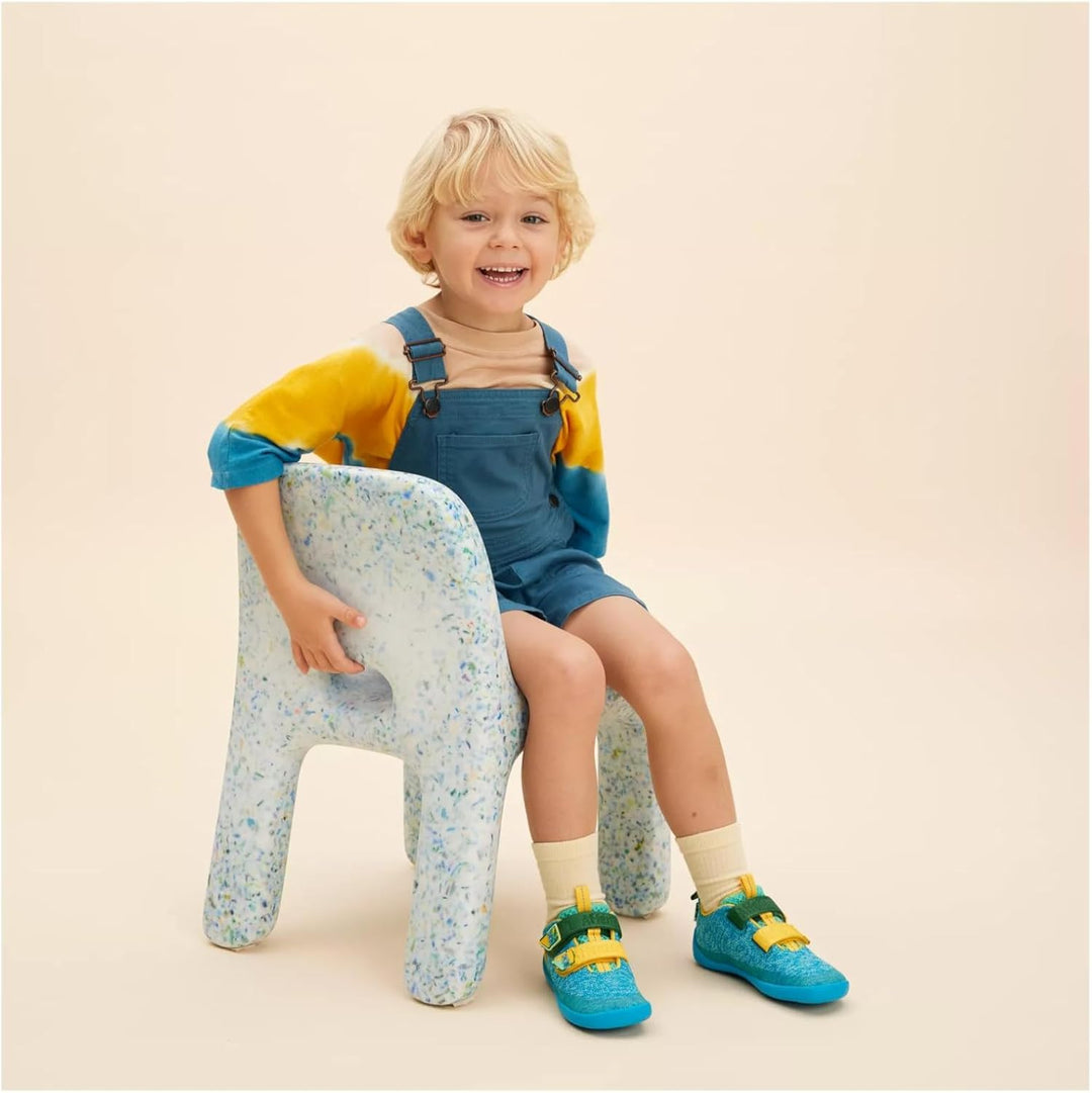 Affenzahn Barfussschuh Knit Happy mit Klettverschluss, Vegan, rutschfest, Flexibel, Reflektierend, b