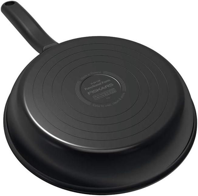 Fiskars Bratpfanne, Ø 24 cm, Für alle Kochfelder geeignet, Aluminium, Functional Form, Schwarz, 1026