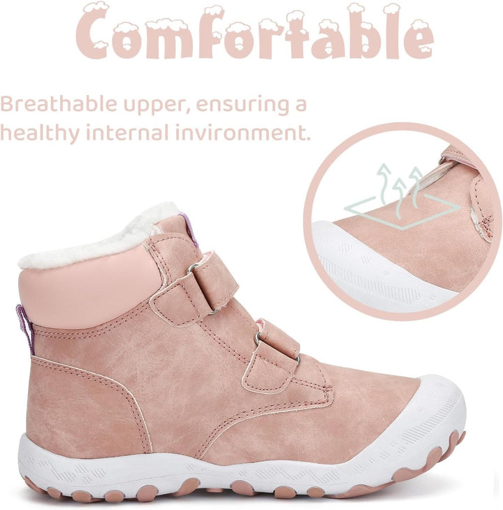 Mishansha Kinder Winterschuhe Warm Gefüttert Winterstiefel Jungen Mädchen Schneestiefel Outdoor Ruts