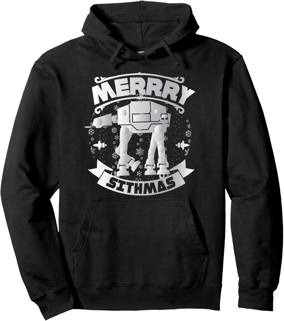 Star Wars AT-AT Merry Sithmas Holiday Pattern Poster Pullover Hoodie