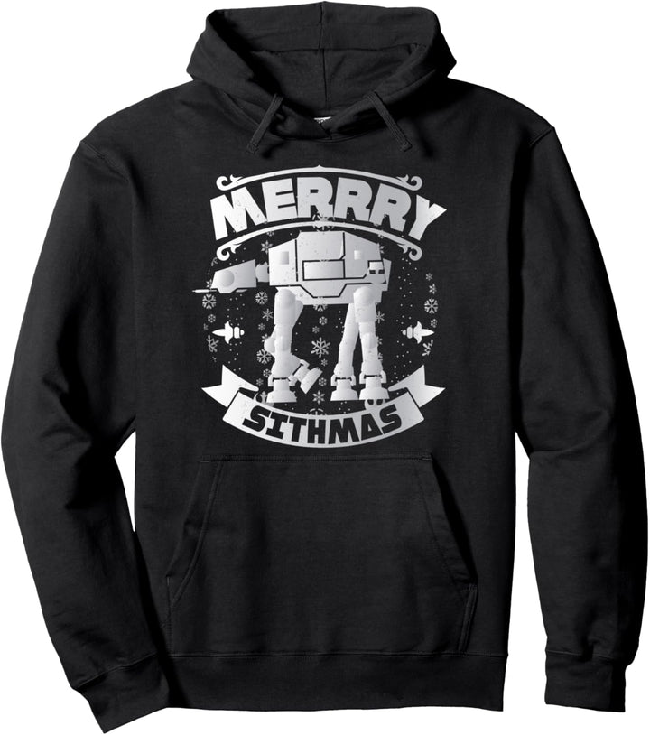 Star Wars AT-AT Merry Sithmas Holiday Pattern Poster Pullover Hoodie