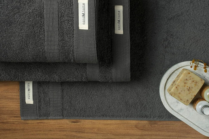 PandaHome Handtuch Set aus Baumwolle - 5 Handtücher - 100% Baumwolle Towel, Schnelltrocknend Weich S