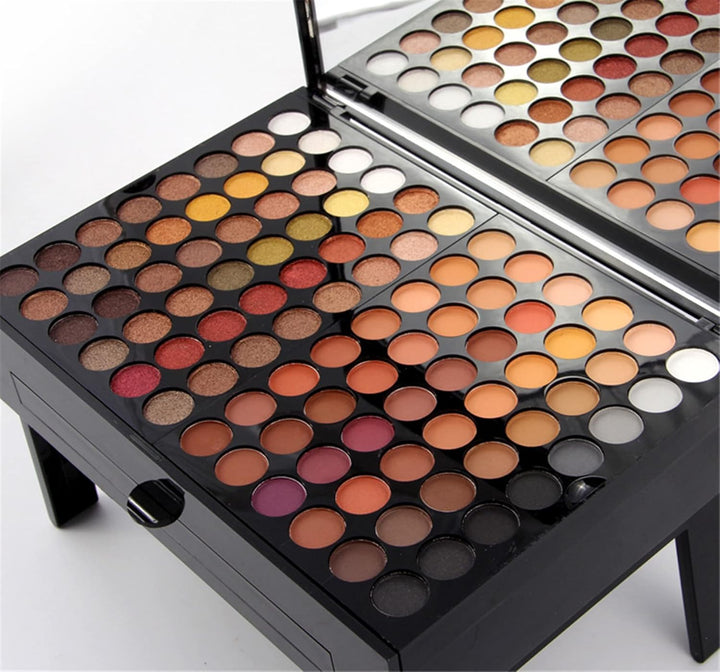 Schminkkoffer Multifunktions Schmink Kosmetik Make-up Set mit Lidschatten, Blush Rouge, Pressed Powd
