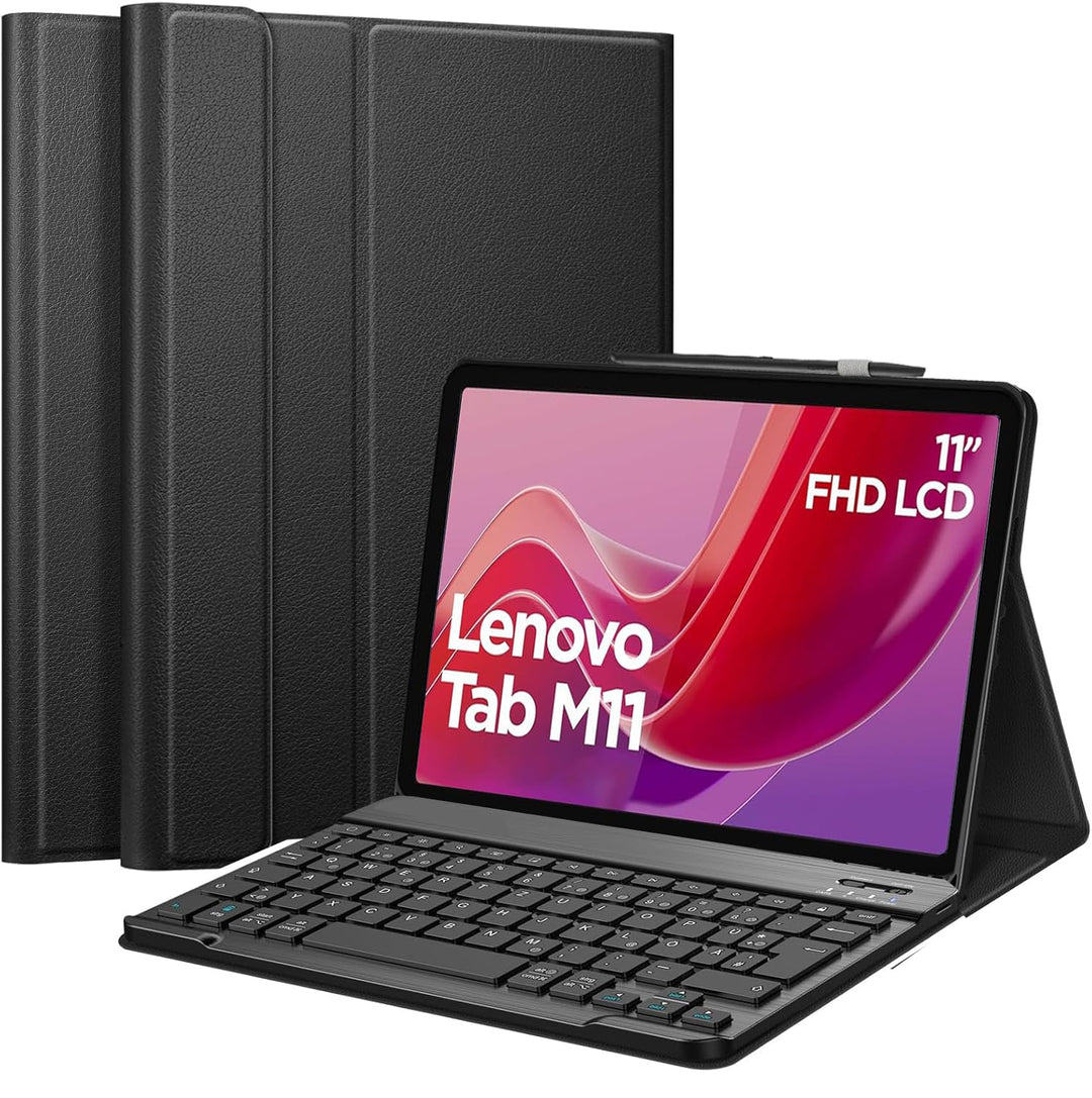 KTOITION Hülle mit Tastatur für Lenovo Tab M11 11 Zoll 2024 (TB330FU/TB330XU), Schutzhülle mit Magne