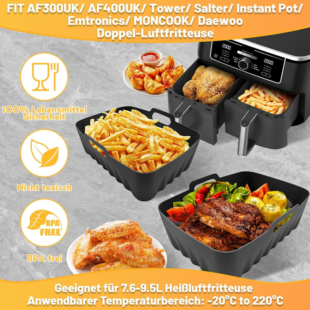 HLElUKT Ninia Heissluftfritteuse Zubehör, Airfryer Zubehör für Ninja Foodi Max Dual Zone Heissluftfr