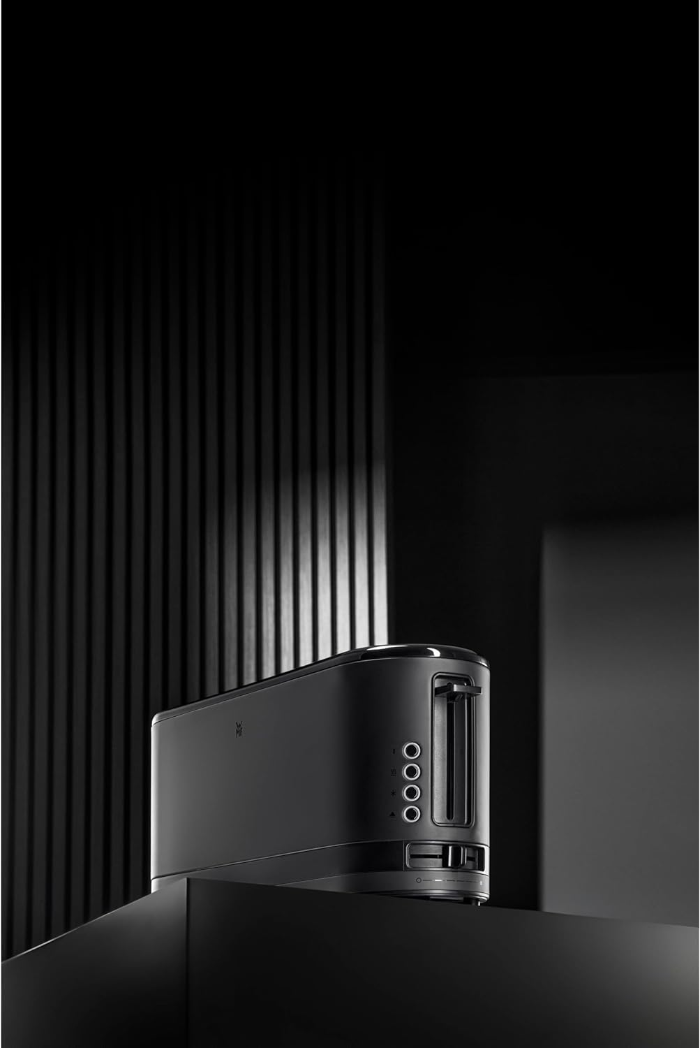 WMF KÜCHENminis Langschlitztoaster, Deep Black Design, 2-Scheiben-Toaster, Kompakt, Für 2 XXL-Toasts