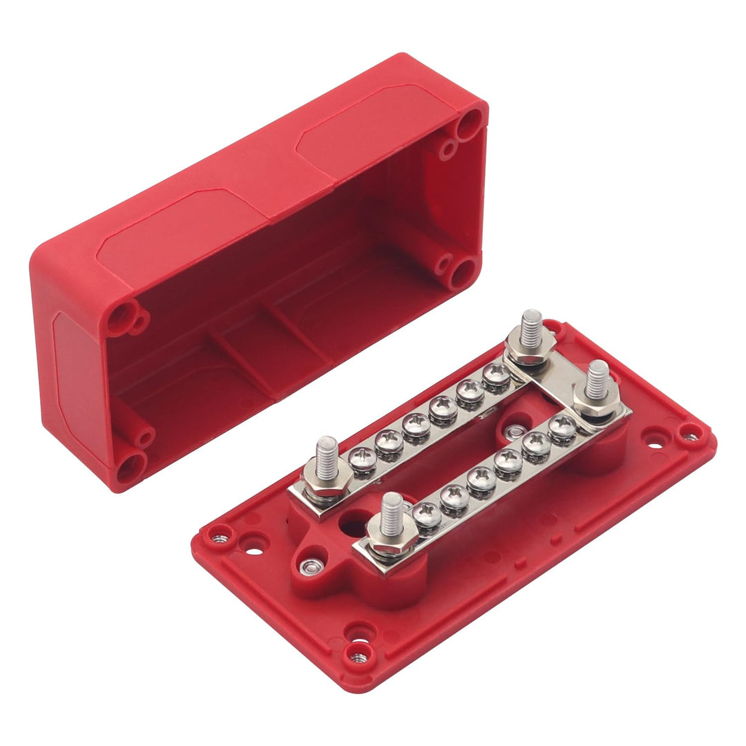 Messing 100 Ampere Sammelschiene 12V -48V DC Geländewagen Masseverteiler Boot Sammelschienenkasten C