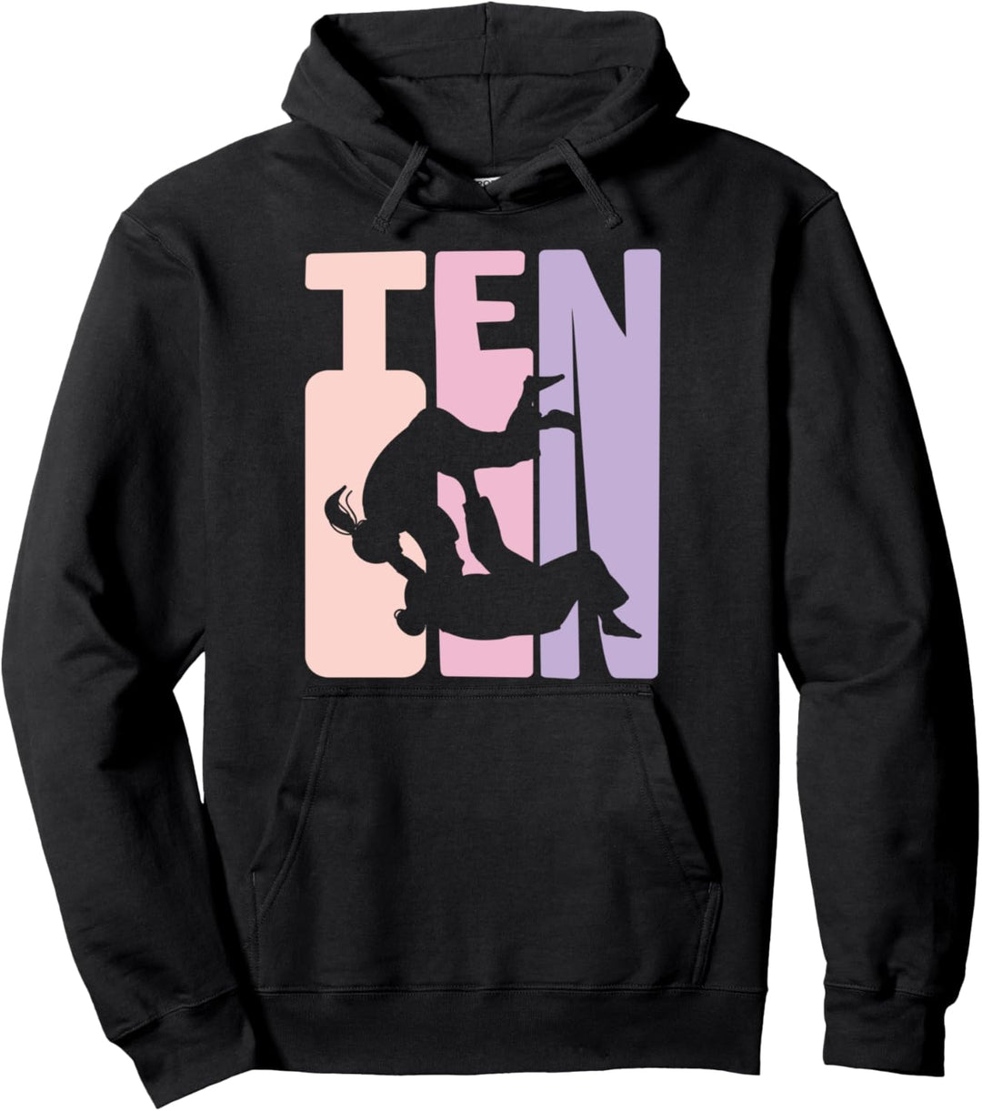10. Geburtstag Geschenk Judo Retro Judoka Mädchen Pullover Hoodie