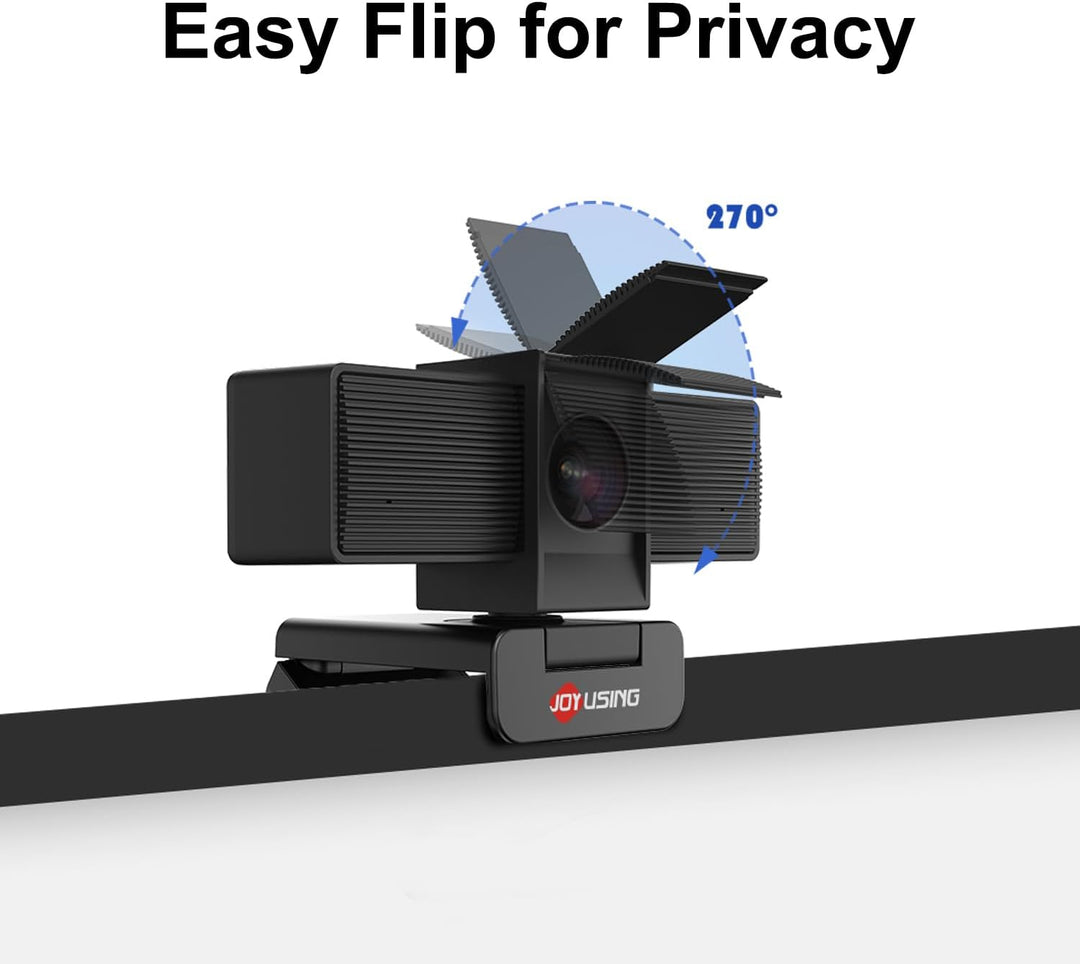 JOYUSING Flip600S 4K PC-Webcam - Ultra 4K HD, PDAF Autofokus, Mikrofone mit Geräuschunterdrückung, F