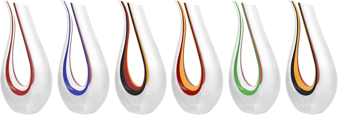 RIEDEL Amadeo Dekanter - Blau/Weiss/Rot, Einzelpackung, klares Kristallglas, handgefertigt (blau/wei