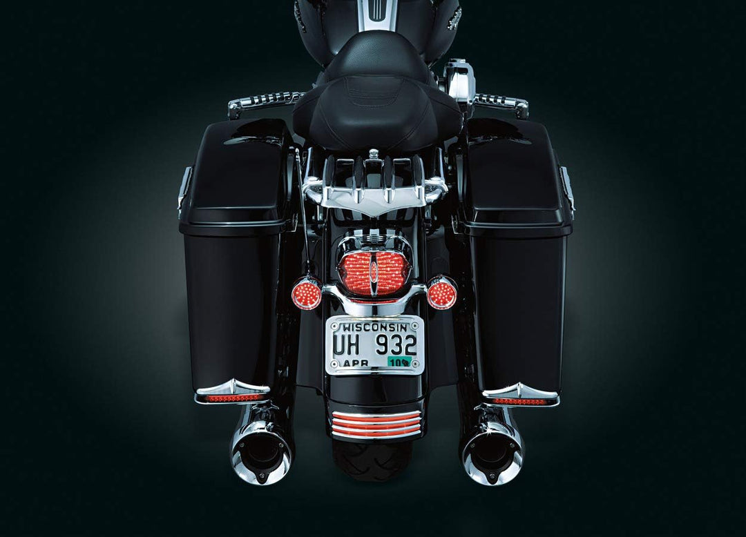 Kuryakyn 9008 Motorrad Akzent Zubehör: Rücklichtabdeckung ohne Schlitze für 1973-2019 Harley-Davidso