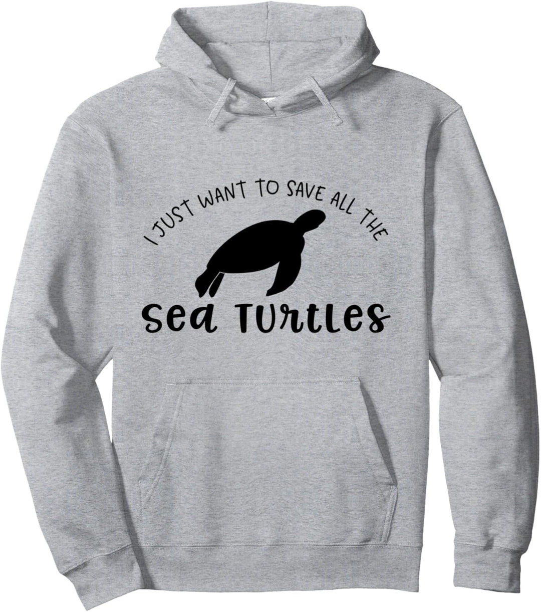 Ich möchte nur alle Meeresschildkröten retten Pullover Hoodie