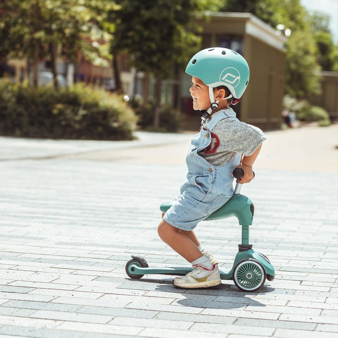 Scoot & Ride - Highwaykick 1 Children Adjustable Seated or Standing 2-in-1 Scooter Including Safety