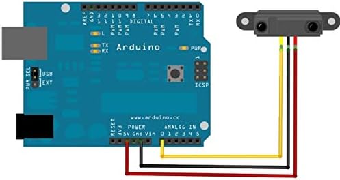 2 Stück IR-Sensor GP2Y0A21YK0F Messung Erkennung Entfernungssensor 10 bis 80 cm mit Kabel