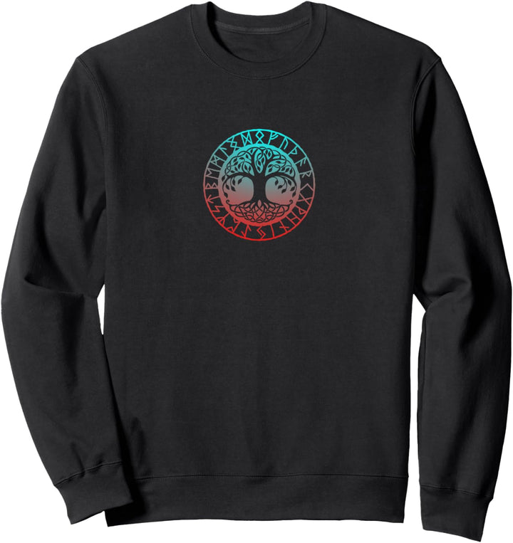 Wikinger-Symbol YGGDRASIL nordisches Symbol Nordische Rune Zeichen Glyphe Sweatshirt