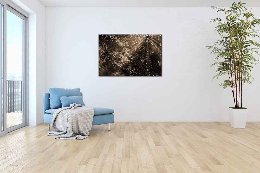 deyoli Eibe mit Früchten Effekt: Sepia Format: 80x60 als Leinwandbild, Motiv fertig gerahmt auf Echt