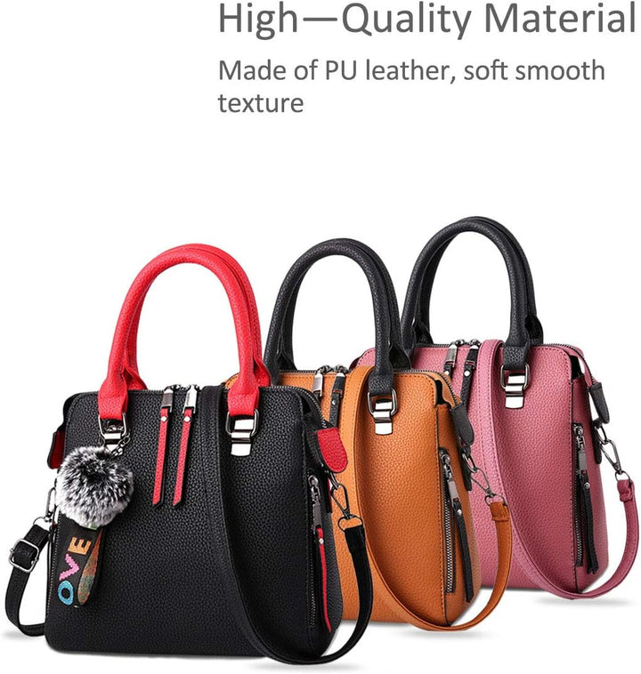NICOLE & DORIS Mode Handtaschen Damen Taschen Elegant Shopper Tote Leder Schultertasche Frauen Umhän