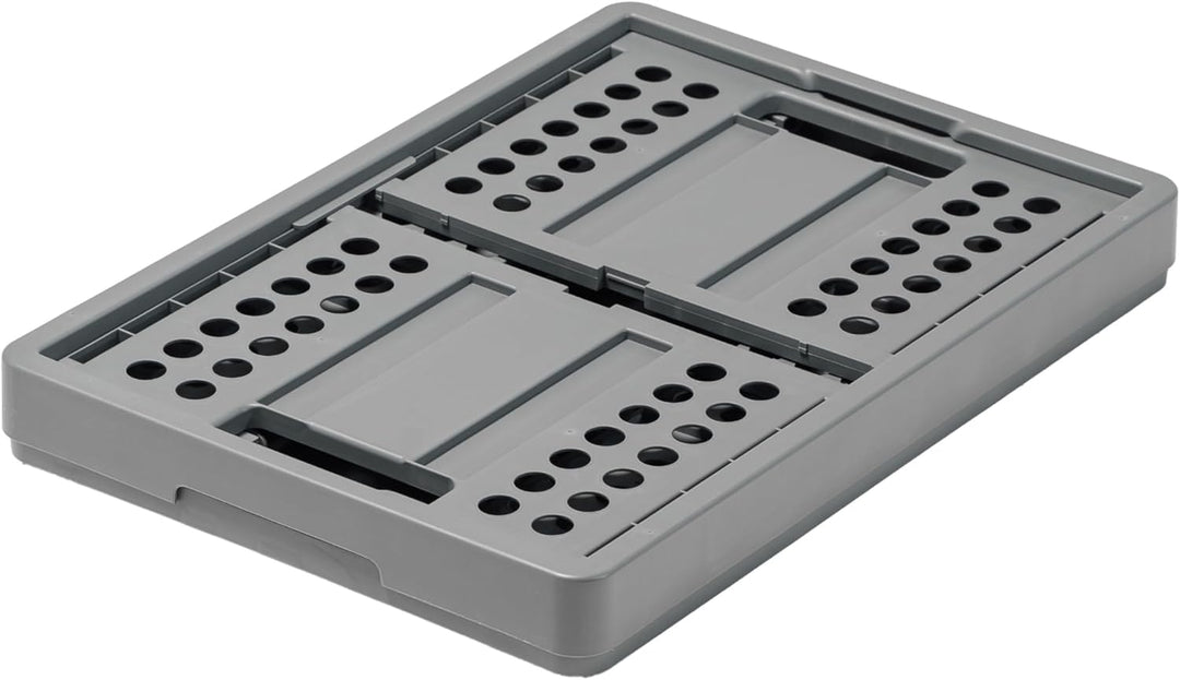 Clax® Klappkiste | Faltkorb | Faltkiste | grau | 45 Liter | Lebensmittelecht