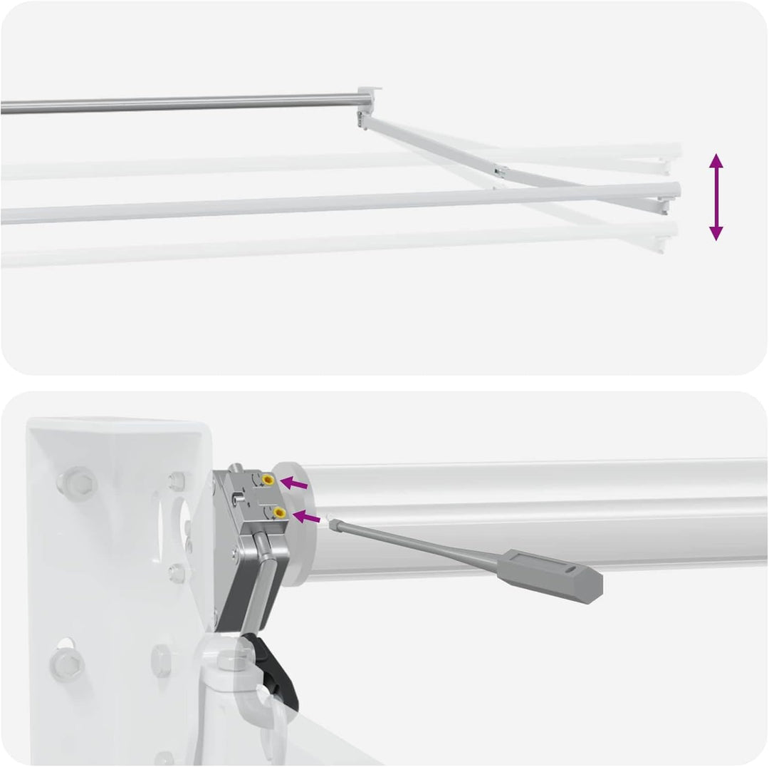 vidaXL Elektrische Markise, einziehbar, Braun, 2,5 x 2 m, moderne elektrische Markise, einziehbarer