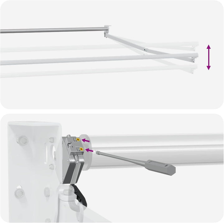 vidaXL Elektrische Markise, einziehbar, Braun, 2,5 x 2 m, moderne elektrische Markise, einziehbarer