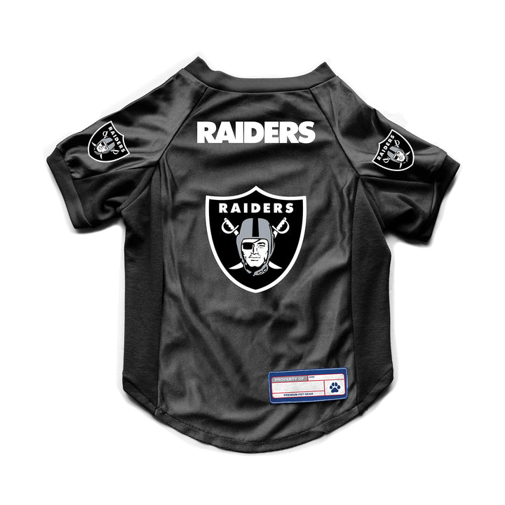 Littlearth NFL Las Vegas Raiders Stretch Pet Jersey, Team-Farbe, XS LAS VEGAS RAIDERS XS (Neck: 9",