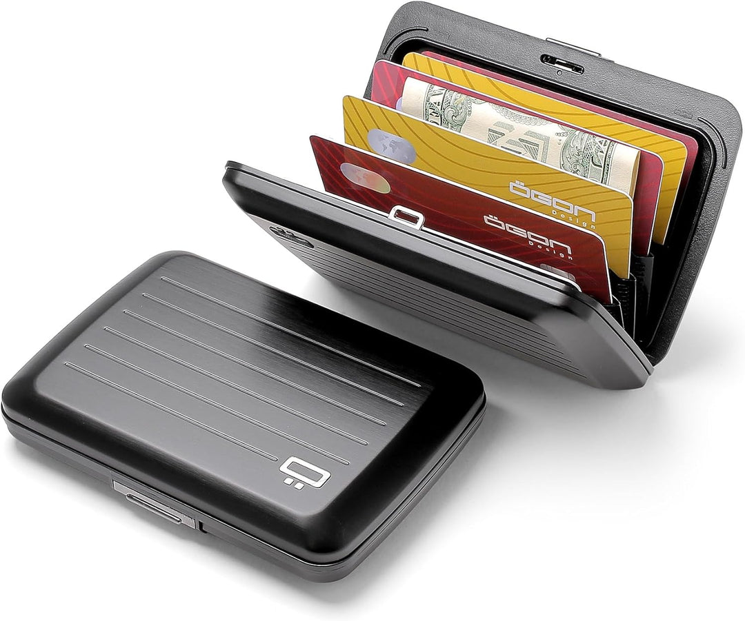 ÖGON Smart Wallets - Stockholm V2 Aluminium Geldbörse - Metallverschluss - RFID Blockierung Kartenet